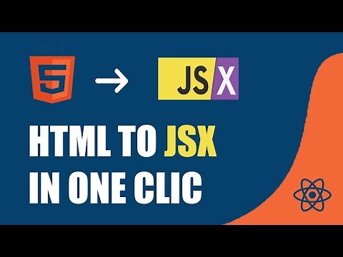 HTML TO JSX IN ONE CLICK - beginners