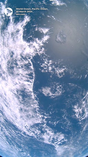 The vast Pacific Ocean, captured from space with no land in sight 🌏🌊 #EarthFromSpace #Satellites #Earth #EarthFocus #EarthFromAbove #Ocean #PacificOcean | Sen
