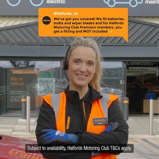 Car battery causing you trouble? 🪫 We fit batteries while you wait AND a fitting is included for Halfords Motoring Club premium members. | Halfords