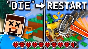 I made HARDCORE Minecraft in LEGO…