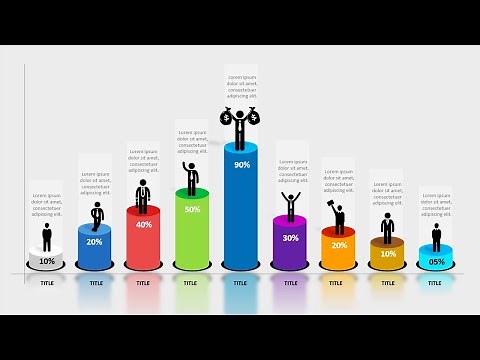 Create 9 Bar Options with Businessman Icons Slide in PowerPoint.Tutorial No. 937