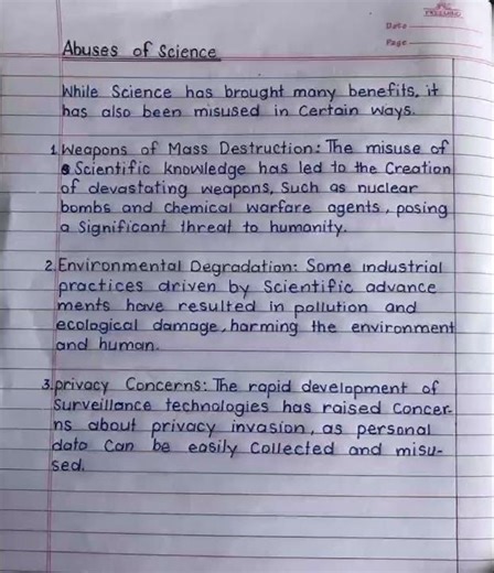 Disadvantages of Science 🚀🚀|short essay on science |#essaywriting #viralvideo #speechinenglish