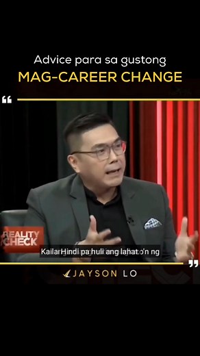 100K views · 2.2K reactions | Advice para sa mga gustong mag-career change  #YOUniqueThoughts | Jayson Lo | Facebook