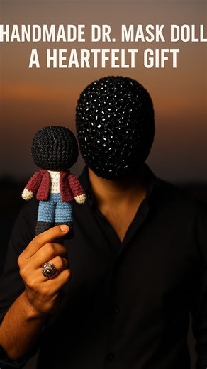 Dr.Mask on Instagram: "Some gifts can be bought. But the ones made with love… stay forever. ❤️ One of my sweetest followers hand-stitched this Dr. Mask doll—every detail, every thread, even the mask itself that can come off and go back on. That’s not just craft… that’s love, time, and soul poured into creation. Dr. Mask was never just me. It’s us. It’s this bond we share. 🙏 Grateful beyond words. And today… I want the world to see HER art. 🌍✨ Show her some love in the comments, follow her page