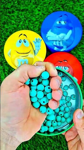 Minutes Satisfying with Rainbow M&M'S Candy Unpacking From Glossy Containers ASMR Beads Surprise