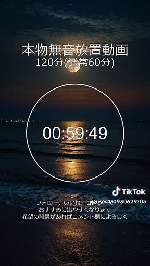 無音放置動画 360分〜60分 タイマー付き（ライト・本物）