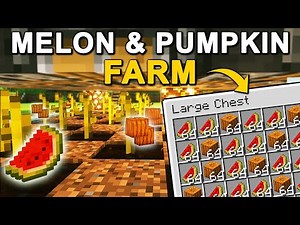 La MEILLEUR ferme a CITROUILLE / PASTEQUE automatique en MOINS de 3min sur Minecraft