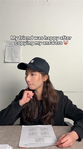 Should I tell her I didn’t study for this exam either? 🫣