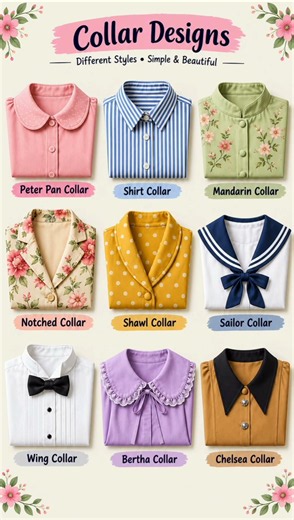 Types of Collar Designs for Ladies Dresses | Stylish & Unique Collar Ideas #shorts