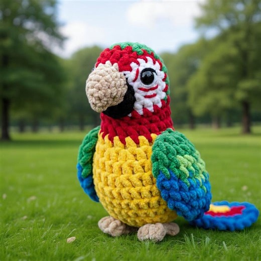 Crochet Macaw Pattern, Detailed Amigurumi Parrot PDF, Bird Tutorial Digital Download - Etsy