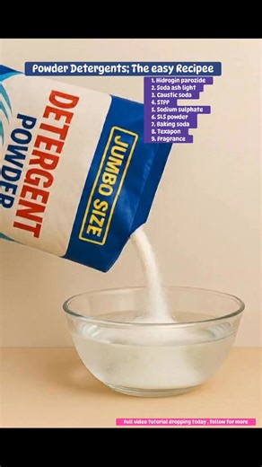 41 reactions · 31 shares | Easy recipe- powder detergent 1. Hidrogin parozide 2. Soda ash light 3. Caustic soda 4. STPP 5. Sodium sulphate 6. SLS powder 7. Baking soda 8. Texapon 9. Fragrance #freetraining #POWDERDETERGENT #sidehustleforbeginners #reelstutorial Onyinyechi Ugwu Adonu | Onyinyechi Ugwu Adonu | Facebook