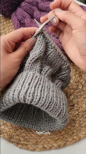 Avance del gorro con trenzas tejido a dos agujas – Tutorial en mi canal