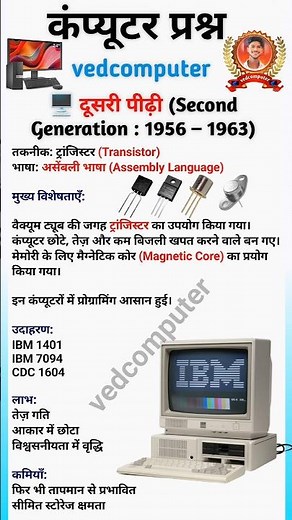 दूसरी पीढ़ी का कंप्यूटर Second Generation Computer / Computer GK Shorts #SecondGeneration #GkShorts