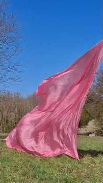 Strong winds play with silk