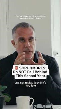 🚨 SOPHOMORES: Do NOT Fall Behind This School Year