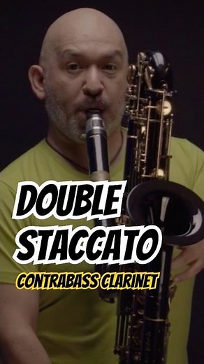 Double tonguing on contrabass clarinet (fast staccato!) Marco Mazzini 😎