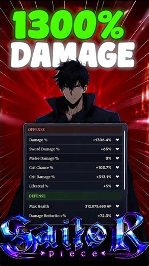NEW *1300% DAMAGE* META Build! Sailor Piece #roblox