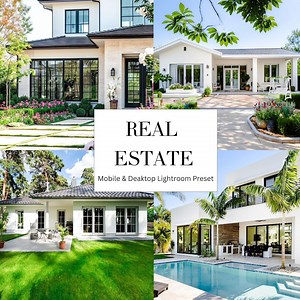 15 Real Estate Lightroom Presets | Mobile and Desktop Exterior Filters | Bright Clean HDR Presets for Property & Architecture Photography - Etsy