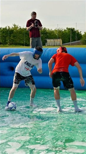 World Cup Slip N Slide DANGEROUS Football FOUL 🤕