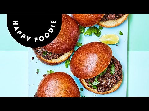 Rukmini Iyer's Chipotle Mushroom & Black Bean Burgers | Easy Vegetarian + Vegan Barbecue Recipe