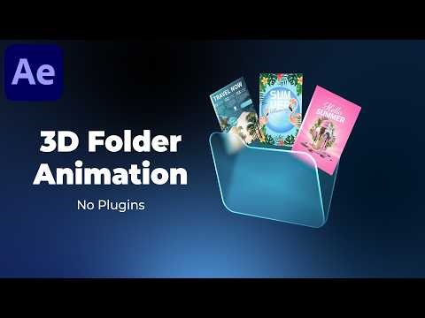 3D Folder Animation in After Effects - After Effects Tutorial | No Plugins