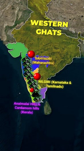 Western ghats Explained through mapping animation video for UPSC SSC, Railway, BPSC and other pcs exam #reels #fact #gk #upsc #india #geography #ssc #viral #tranding #bihar | GSwith Shubhu