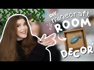 3 Easy MINECRAFT Decor DIYs | Vines, Mushroom + Item Frames!