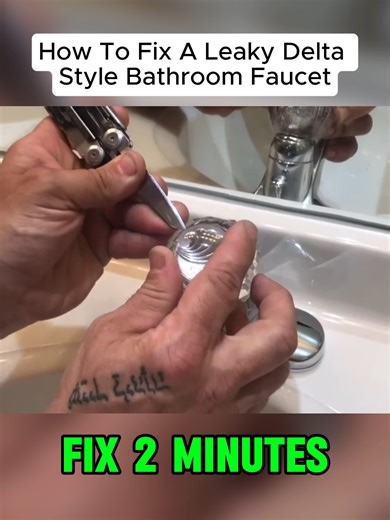 How to fix a leaky delta style bathroom faucet #leakyfaucet#delta#moen#cartridge#sink#plumbing#plumber#plumbinglife#diy #diyrepair #diyproject#diyplumbing#homeimprovement#homeproject #tips #fyp