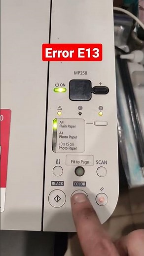 Canon printer error E13