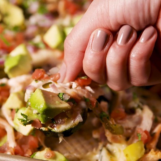 Zucchini Nachos are perfect whether you're on a low-carb diet or not. Full recipe: http://dlsh.it/PQgKjnz | Delish