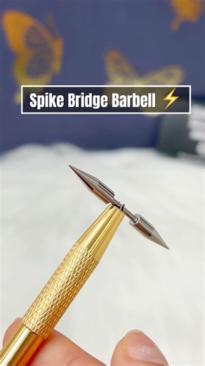 Spike Bridge Barbell ⚡ | Clean Edgy Piercing Style #fypyoutube #jewelry