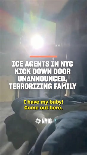 Vote In Or Out 🇺🇸 on Instagram: "ICE unlawfully broke into the Queens home of a mother and her four children without a warrant, breaking down their door unannounced and pointing guns at the family — while the NYPD sat idly by. The agents vowed to return to kidnap an individual who does not even live on the premises, further traumatizing the family.⁠ ⁠ Get informed to protect yourself and your neighbors: nyic.org/kyr repost @thenyic⁠ ⁠ Help this information get to more voters. 🇺🇸 A well-infor