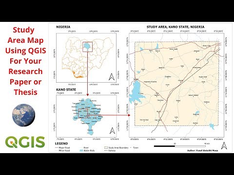 Create Study Area Map For Your Geophysical Research Paper or Thesis Using QGIS