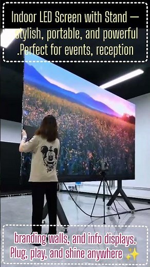 Premium Indoor LED Screen on Stand – Portable Wall Board Display