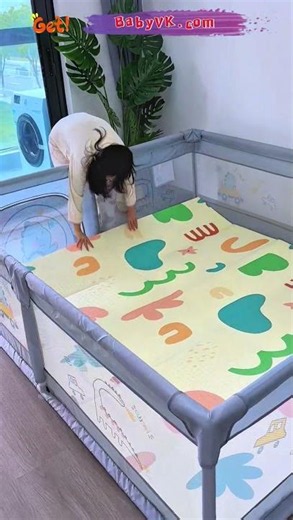 Foldable Baby Playpen: Portable and Easy to Set Up Anywhere in Seconds #Baby
