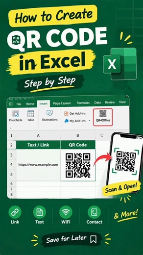 How to Create a QR Code in Excel 📱 | Excel Tips & Tricks #Shorts