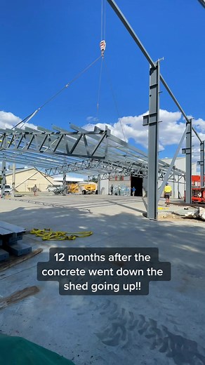 Workshop extention going up! #weldinglife #steelfabrication #crane