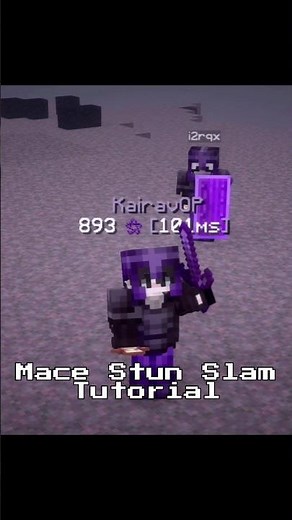 Mace Shield Stun Tutorial #minecraftmace #minecraft #minecraftpvpclips