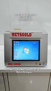 💎 Metagold MG-5000 Precious Metal Analyser –💎 ✔️ Advanced X-Ray Gold Testing Machine ✔️ Accurate Gold Purity & Elemental Analysis ✔️ No Damage | No Melting | Non-Destructive Testing ✔️ In-Built Industrial Computer – No External PC Needed ✔️ Touch Screen Display with Auto Test Report 🔬 Testing Capability • Gold, Silver, Platinum, Copper, Zinc, Nickel & More • Solid | Powder | Liquid Samples • Purity Range: 1% – 99.99% • Accuracy: ±0.1% 🧠 Key Features • Intelligent Precious Metal Analysis Soft