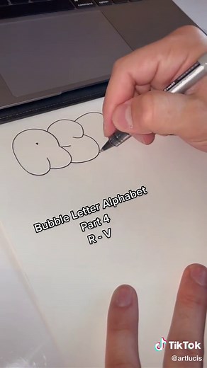 Bubble Letter Alphabet Part 4: A Complete Guide to Drawing Bubble Letters from R to V