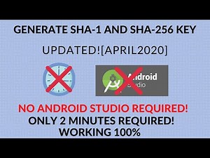SHA-1: How to generate SHA-1 and SHA-256 key without Android Studio in under 2 mins?