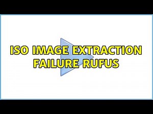 Ubuntu: ISO Image Extraction Failure Rufus