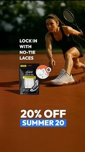 Xpand No-Tie Elastic Laces are built for sharp cuts and fast footwork. No pressure points. Full range of motion. Zero mid-set distractions. Get a consistent fit—from first serve to match point. Shop now and get 20% OFF with code SUMMER20. | Xpand Lacing System