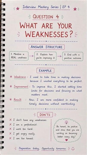 What Are Your Weaknesses? | HR Interview Questions & Answers for Freshers