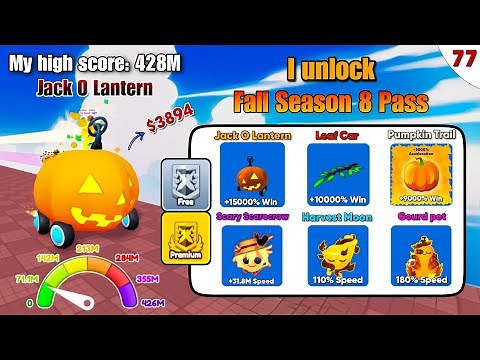 I Unlock Full Season 8 Pass | Jack O Lantern - Gourd Pet & Race Clicker Roblox #78