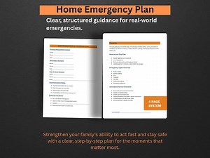 Home Emergency Plan | Family Binder, Evacuation Checklist (PDF Download) - Etsy