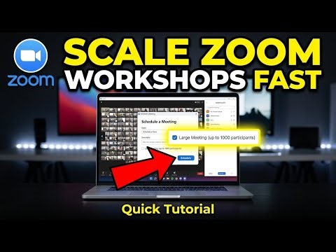 How to scale online workshops with Zoom - Quick Tutorial