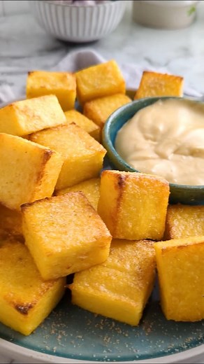 111K views · 66 reactions | Dipped in a luscious cheese sauce, these crispy polenta squares are a delicious way to start any party! Get the recipe in the comments or Google “Taste cheesy air fryer polenta squares with creamy cheese sauce”. #appetizer #fingerfood #fingerfoodideas #easyentertaining #airfryerrecipe #airfryer | Taste.com.au | Facebook
