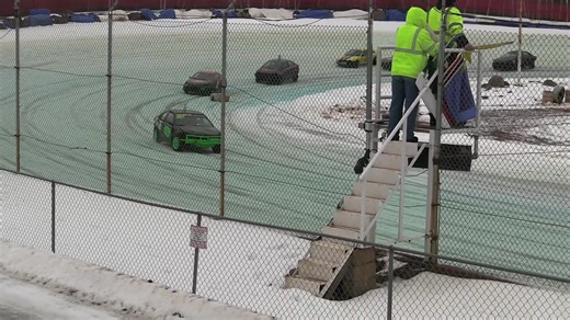 Tilleda Thunder on Ice. Dec. 27 2025. Front Wheel Drive Non Studded Heat #2. TNT Speedway. Three lakes Wis. | Mike's Video