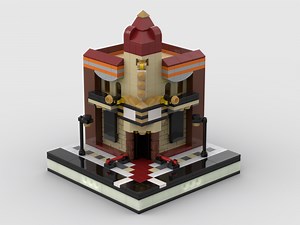 LEGO MOC-31854 Mini Old Cinema for a Mini Modular City (Modular Buildings 2019)